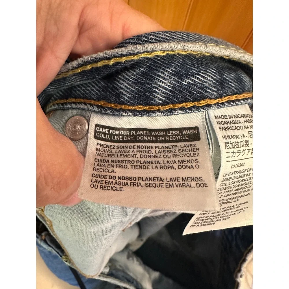 Levis 550 Relaxed Fit Tapered Leg Blue Denim Jeans Mens 50x30